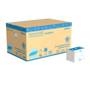Serwetki VELVET Care celuloza 2w. 6000 listków op.40szt. - białe-235435