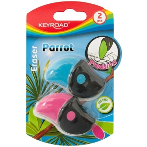 Gumka do ścierania KEYROAD Parrot 2szt. blister mix kolorów-235904