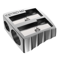 Temperówka KEYROAD aluminiowa podwójna pakowana na displayu srebrna-627521
