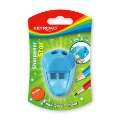 Temperówka KEYROAD Star plastikowa podwójna blister mix kolorów