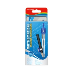 Zestaw matematyczny KEYROAD 11 elementów metalowe etui zawieszka mix kolorów-671295