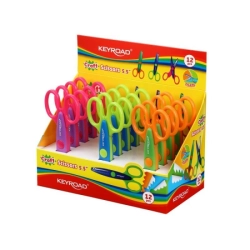 Nożyczki szkolne KEYROAD Craft ozdobne zygzak 14 cm display mix kolorów