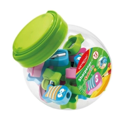 Temperówka KEYROAD Funny Fish plastikowa pojedyncza 72 szt. tuba mix kolorów