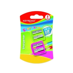 Temperówka KEYROAD plastikowa pastel podwójna 2 szt. blister mix kolorów