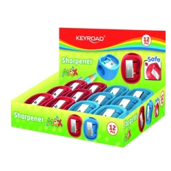 Temperówka KEYROAD plastikowa Max jumbo pojedyncza display mix kolorów
