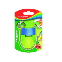 Temperówka KEYROAD plastikowa podwójna blister mix kolorów
