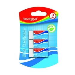 Gumka do ścierania KEYROAD mini techniczna 3 szt. blister biała