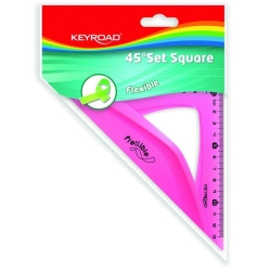 Ekierka KEYROAD 13 cm 45 stopni elastyczna zawieszka mix kolorów
