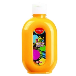 Farba plakatowa KEYROAD fluorescencyjna 300ml butelka - neonowa pomarańczowa