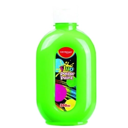 Farba plakatowa KEYROAD fluorescencyjna 300ml butelka - neonowa zielona