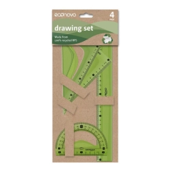 Zestaw geometryczny KEYROAD 30cm z recyklingu 4 szt. mix kolorów