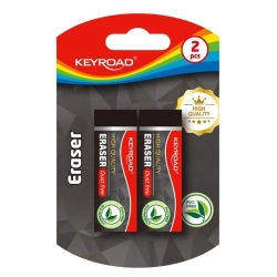 Gumka do ścierania KEYROAD techniczna 2 szt. blister czarna