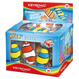 Gumka do ścierania KEYROAD Caribic Wonder pakowane na displayu mix kolorów-236017