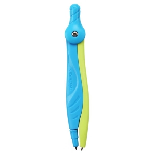 Cyrkiel KEYROAD Flow plastikowy w etui z grafitami pakowane na displayu mix kolorów-236031
