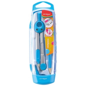 Cyrkiel KEYROAD Jelly-Bean metalowy w etui pakowane w display mix kolorów-627276