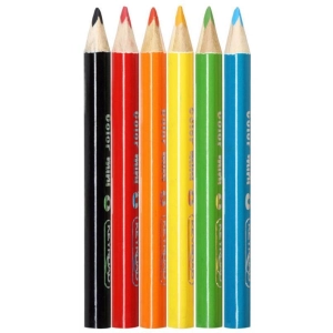 Kredki ołówkowe KEYROAD Mini trójkątne 6szt. mix kolorów-236042