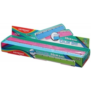 Linijka elastyczna KEYROAD Color Bar 30cm pakowane na displayu mix kolorów-236059