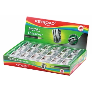 Temperówka KEYROAD aluminiowa pojedyńcza pakowana na displayu srebrna-236093