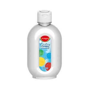 Farba plakatowa KEYROAD 300ml butelka - biała-662119
