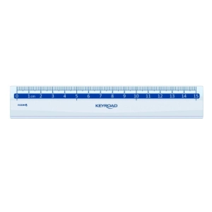 Linijka plastikowa KEYROAD 15 cm zawieszka transparentna-236363