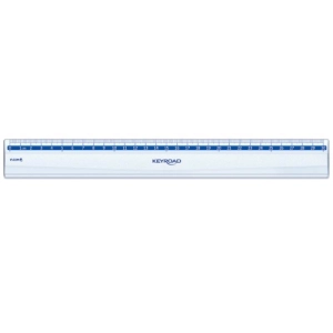 Linijka plastikowa KEYROAD 30 cm zawieszka transparentna-236367