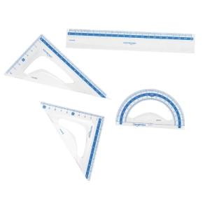 Zestaw geometryczny KEYROAD plastikowy transparentny-236370
