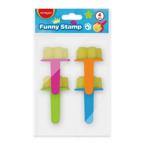 Stempel piankowy do malowania KEYROAD 4 szt. różne kształty zawieszka