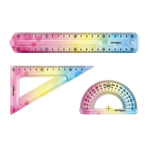 Zestaw geometryczny KEYROAD Rainbow Deco zawieszka mix kolorów-236415