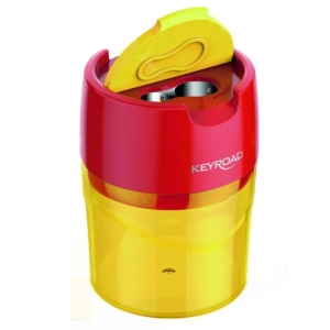 Temperówka KEYROAD metalowa podwójna z pojemnikiem blister mix kolorów-236564
