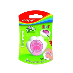 Temperówka KEYROAD plastikowa kitty cat pojedyncza blister mix kolorów-236568