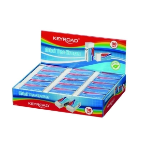 Gumka do ścierania KEYROAD Tec-Eraser mini techniczna 39x17x11 mm opak. ochronne display biała-236574