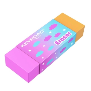 Gumka do ścierania KEYROAD pastel tęczowa 50x19x10 mm display mix kolorów-236576