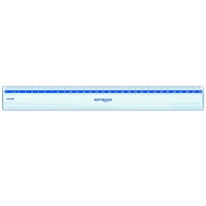 Linijka plastikowa KEYROAD 30cm transparentna Opakowanie 24 szt. pudełko-236593