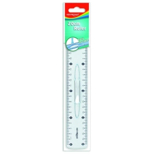 Linijka plastikowa KEYROAD 20cm z uchwytem zawieszka