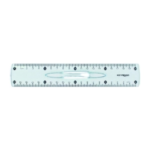 Linijka plastikowa KEYROAD 20cm z uchwytem zawieszka-236598