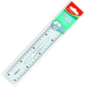 Linijka plastikowa KEYROAD 20cm z uchwytem zawieszka-236599