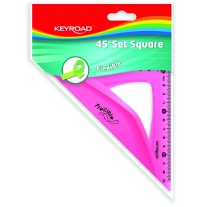 Ekierka KEYROAD 13 cm 45 stopni elastyczna zawieszka mix kolorów