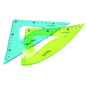 Ekierka KEYROAD 13 cm 45 stopni elastyczna zawieszka mix kolorów-236604