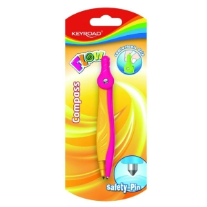 Cyrkiel plastikowy KEYROAD blister mix kolorów-236612