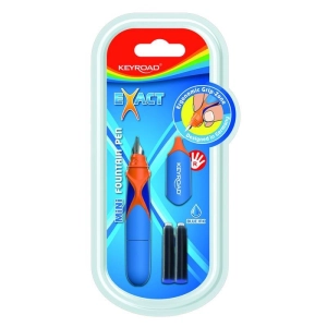 Pióro wieczne KEYROAD mini 2 niebieskie naboje gratis blister mix kolorów