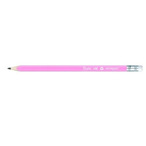 Ołówek drewniany KEYROAD z gumką HB trójkątny pastel 48 szt. w tubie-236677