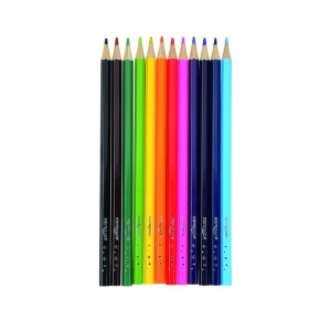 Kredki ołówkowe KEYROAD sześciokątne 12 szt. 29mm pudełko-236688