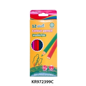Kredki ołówkowe KEYROAD bezdrzewne 12 szt. pudełko zawieszka display mix kolorów-236710