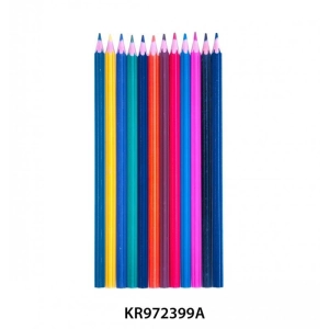 Kredki ołówkowe KEYROAD bezdrzewne 12 szt. pudełko zawieszka display mix kolorów-236711