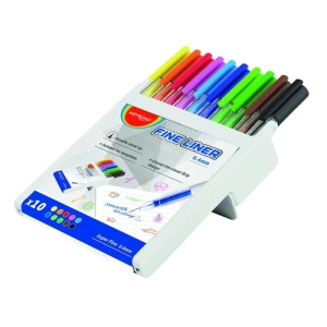Cienkopis KEYROAD 0,4mm 10 szt. plastikowe pudełko-236756