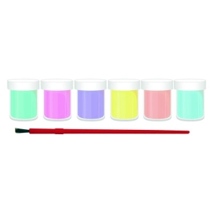 Farby plakatowe KEYROAD 6x22ml pędzelek gratis pudełko mix kolorów pastel-236778