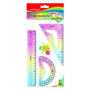 Zestaw geometryczny KEYROAD pastel 20 cm 3 szt. zawieszka mix kolorów-236780