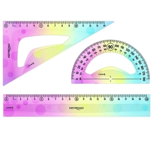 Zestaw geometryczny KEYROAD pastel 20 cm 3 szt. zawieszka mix kolorów-236782