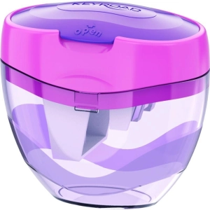 Temperówka KEYROAD plastikowa pastel potrójna z pojemnikiem blister mix kolorów-236843