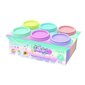 Ciastolina KEYROAD 6 pastelowych kolorów x 75g pudełko